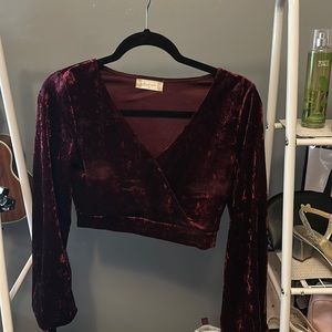 altar’d state dark red blouse
